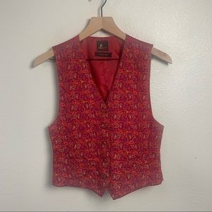 VINTAGE LIZSPORT PAISLEY QUILTED VEST